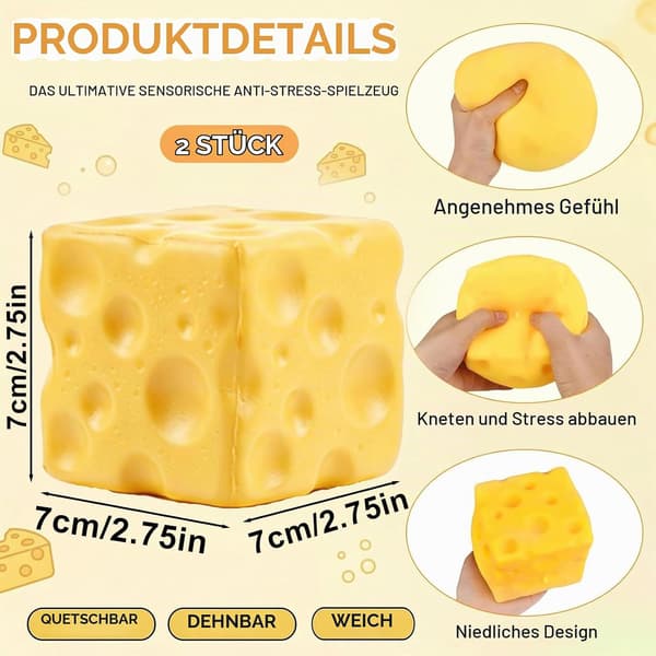 Ost Squishy, Vaseline Stressbold Anti-Stress, 2 stk, 7 cm