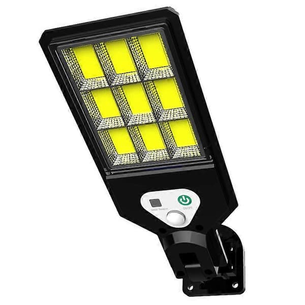 Solar utomhuslampa, rörelsesensor, 72 LED 9 COB, vit, 22.9x8.4cm