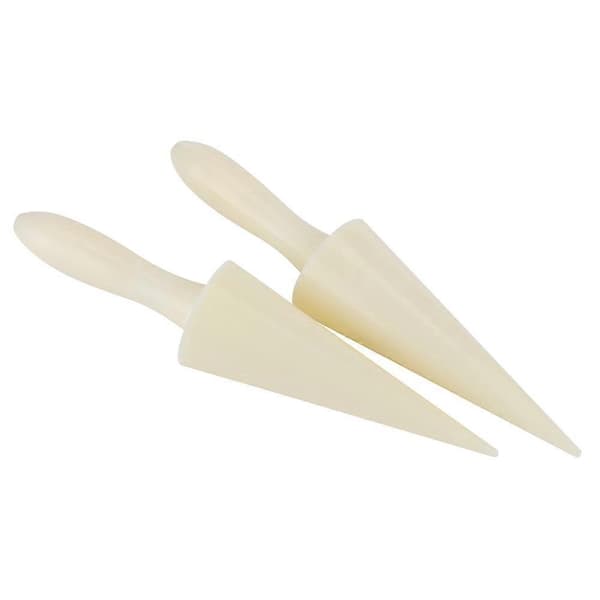 Set med 2 glasstrutsformar, ABS, vit, 23,5x5x14cm