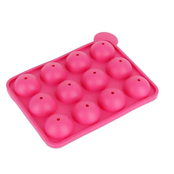 Isform, 12 rum, silikone, pink, 4 cm