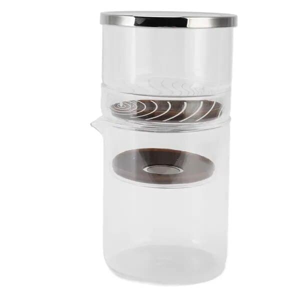 Kaffe- och teinfuser 300 ml borosilikatglas hastighetskontroll transparent