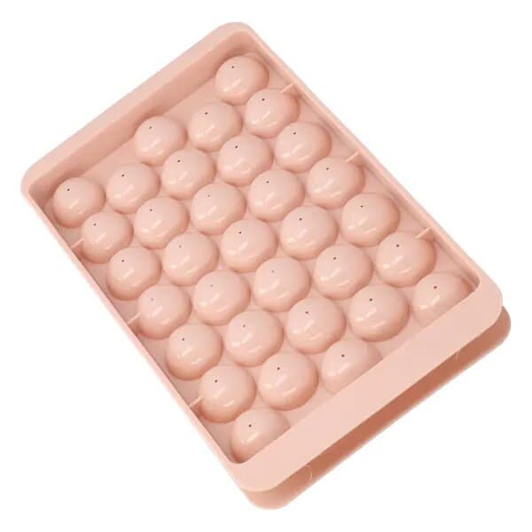 Set med 2 isbitsformar, 33 fack, rosa, 22x12x5cm