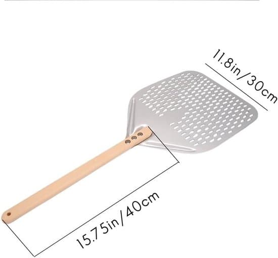 Pizzaspade - Rektangulär - Anodiserad aluminium - Professionell