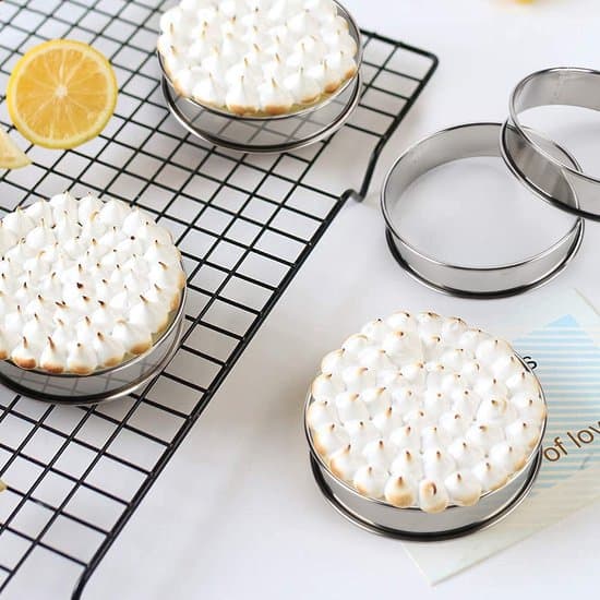 4 stk. - Runde Muffinforme - 10 cm - Rustfrit Stål - Bageforme - Muffinforme - Bageforme i Rustfrit Stål - Runde Non-stick Kageforme -