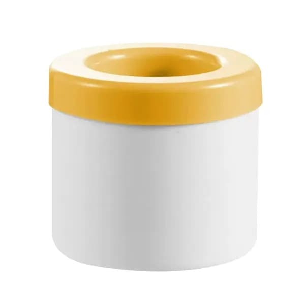 Rund isterningform, silikone, gul, 150g