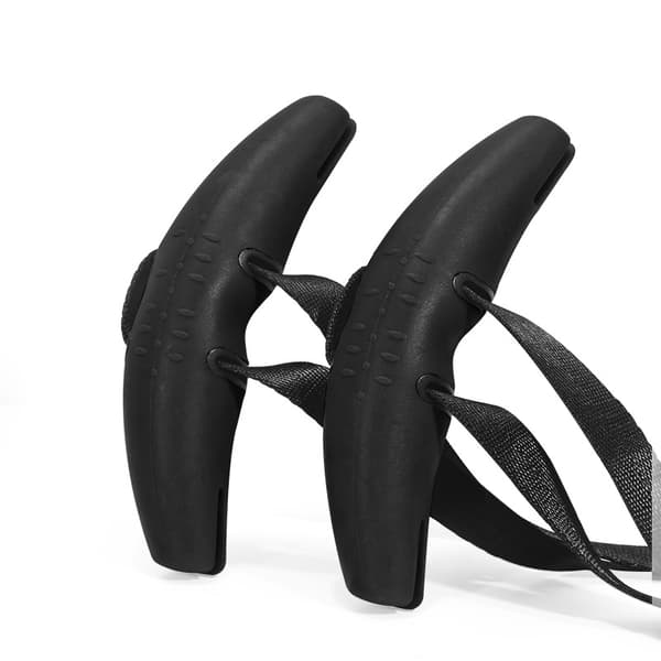 Bullhorn-håndtag til fitnessroning, pull-ups, brede pull-ups, buet greb med tilbehør, sort