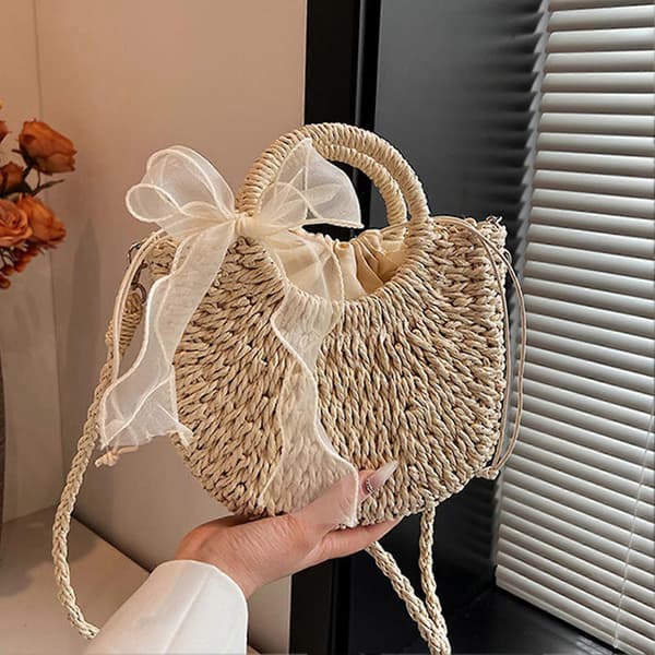 Boho strandtaske til kvinder og rejser, One Size, Brun