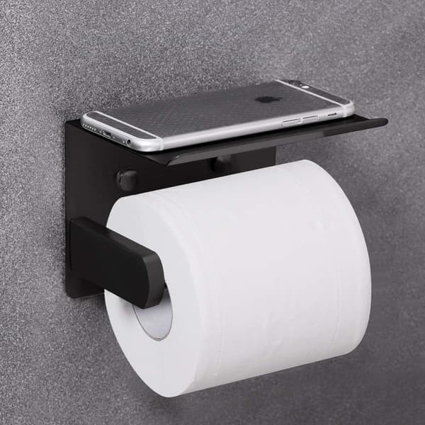 Itsekiinnittyvä wc-paperiteline matkapuhelintelineellä