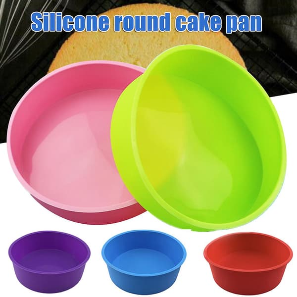 4/6/8 tommer silikone rund kageform non-stick bageform bageplade 6 tommer pink