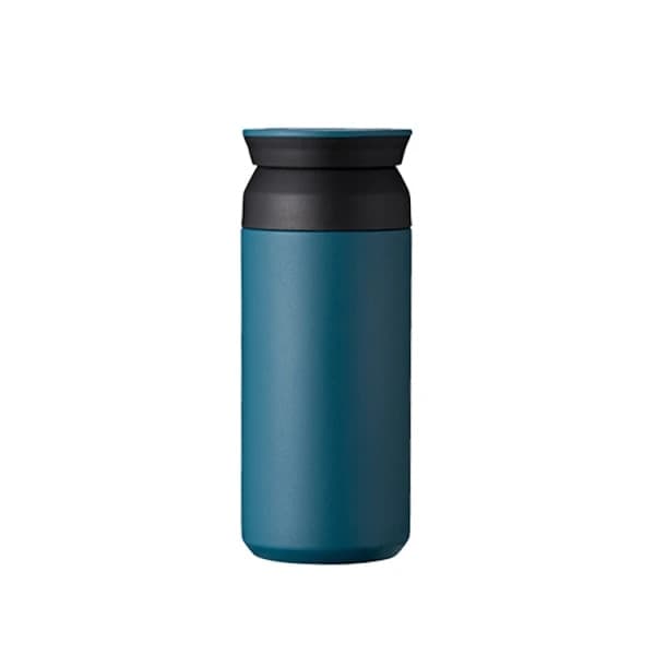 Rejseflaske, 350 ml, rustfrit stål, blå, termoflaske