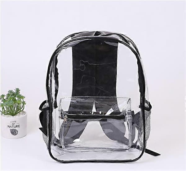 Klar Ryggsäck Slät Plast Transparent