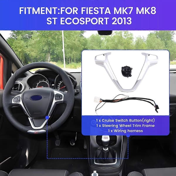 Bilrammepanel Ratdæksel+Cruise Control-knapper til Ford