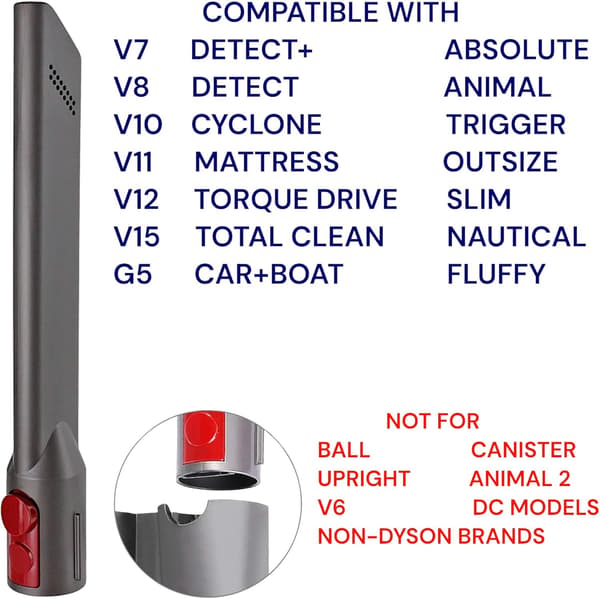 Kompatibel med Dyson V8, V7, V11