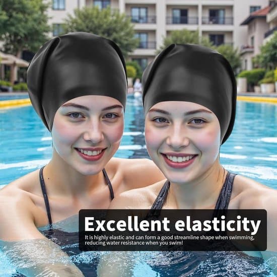 Silikone badehætte - Ekstra stor badehætte - Unisex - Badehætte - Badehætter - Vandtæt og elastisk - Svømmehætte - Sort