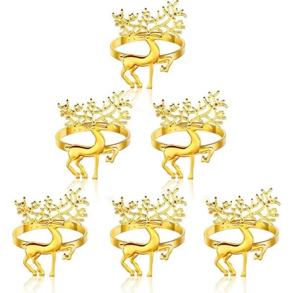 Servettställ i metall, hjort, hållbart, silver, universellt