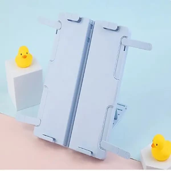 Blått vikbart pennfodral 25x9x4,5cm hållbar plast