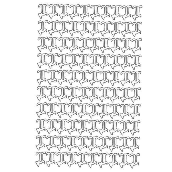 Sæt med 100 sorte metalclips, hundemønster, 2 cm