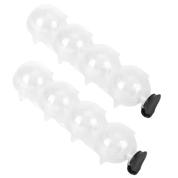 Sæt med 2 runde isterningforme 4 huller PP sort 23x6,5x5,5cm