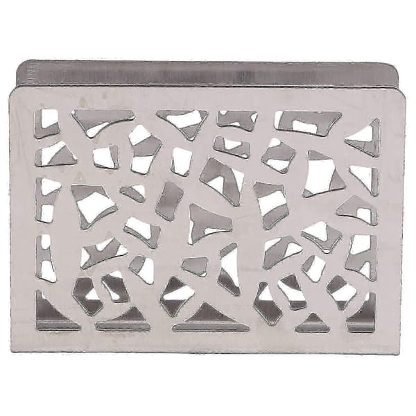 Servietholder i rustfrit stål, sølv, 12,1x8,5x3,2cm