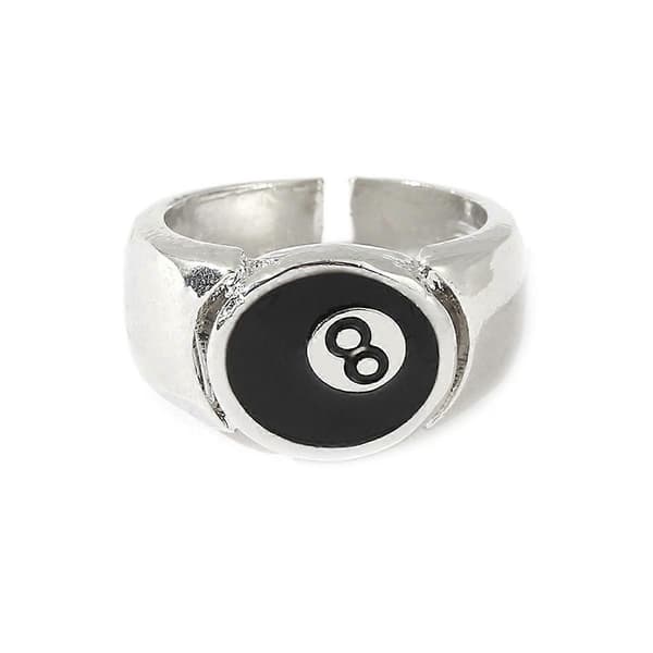 8 Ball Pool Ball Ring, Justerbar Nummer 8 Otte Pool Billard RingMSølv