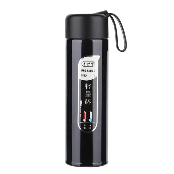 Termokrus 320ml rustfrit stål sort blå hvid vakuumsisolering