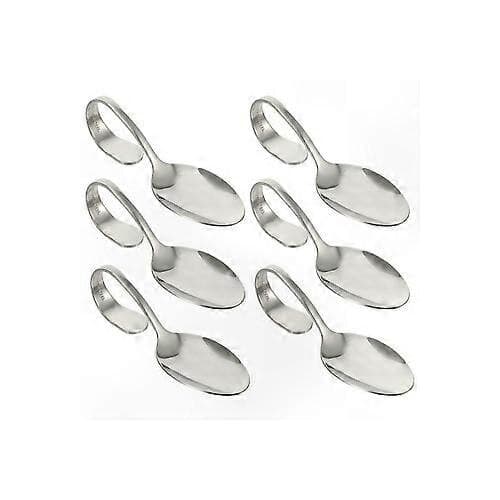 Bordsked i rostfritt stål, polerad, silver, set om 2