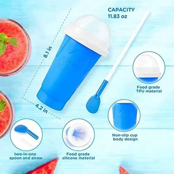 Slush ice-mugg, magisk, transparent, 450 ml