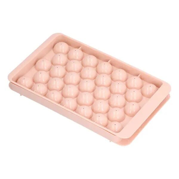 Set med 2 isbitsformar, 33 fack, rosa, 22x12x5cm