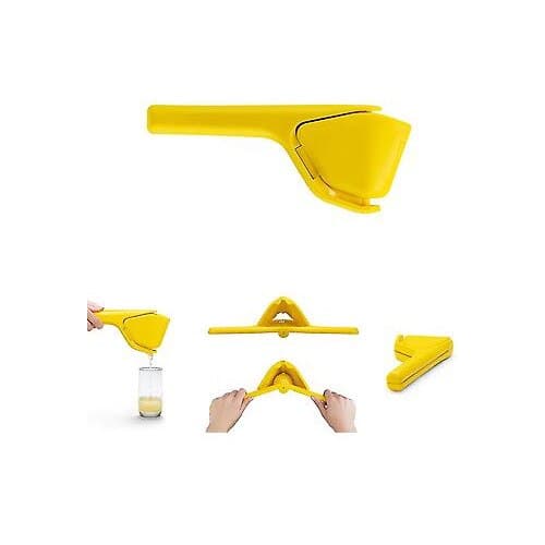 Manuell citruspress (citron, lime), plast, gul, 1 st.