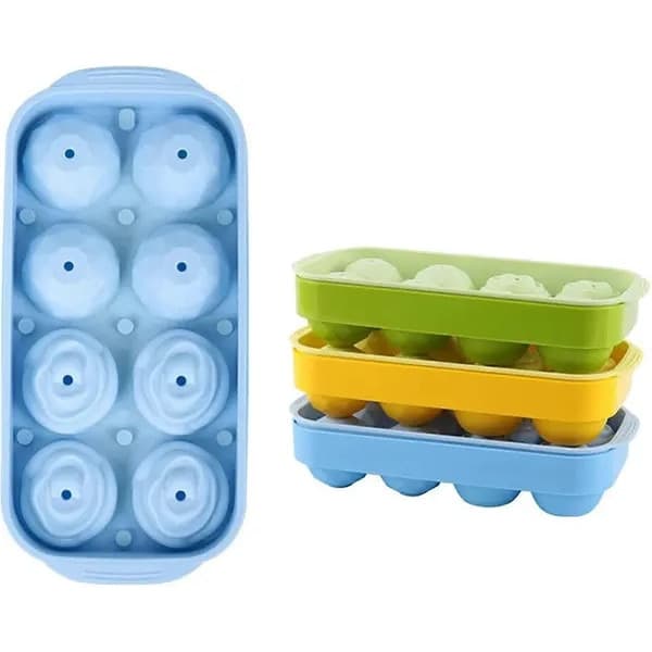 Isbitsformar, plast, rosa, 4 storlekar
