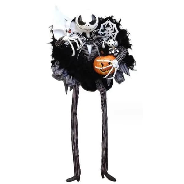 Halloween dekorativ krans, plastik, sort, 40x60cm