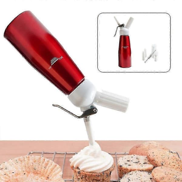 500 ml flødedispenser, aluminium, med 3 dyser, til flødeskum_WYT