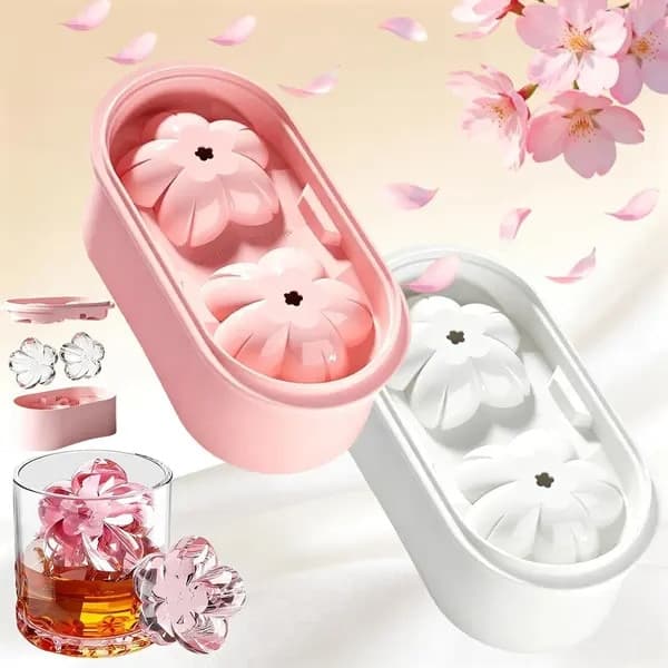 Blomsterisbitsform, 18,1x9x6,3cm, PP, flexibel, lock, set om 2 stycken