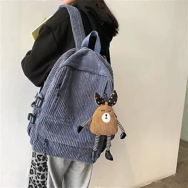 Unisex rygsæk, nylonmateriale, kapacitet 56-75l, blå, medium