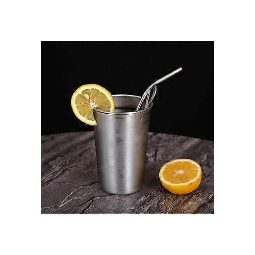 304 rustfrit stål krus, 500ml, konisk, sølv, 8.8x12.5cm