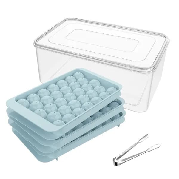 Rund isbitsform, 99 bollar, 3 cm, hårdplast, transparent