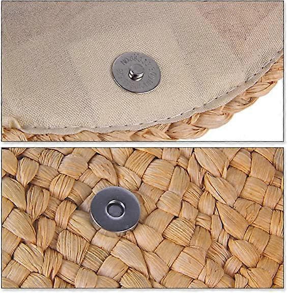 Stråclutch-punge til kvinder Sommerstrandtasker Konvolutvævede clutch-håndtasker