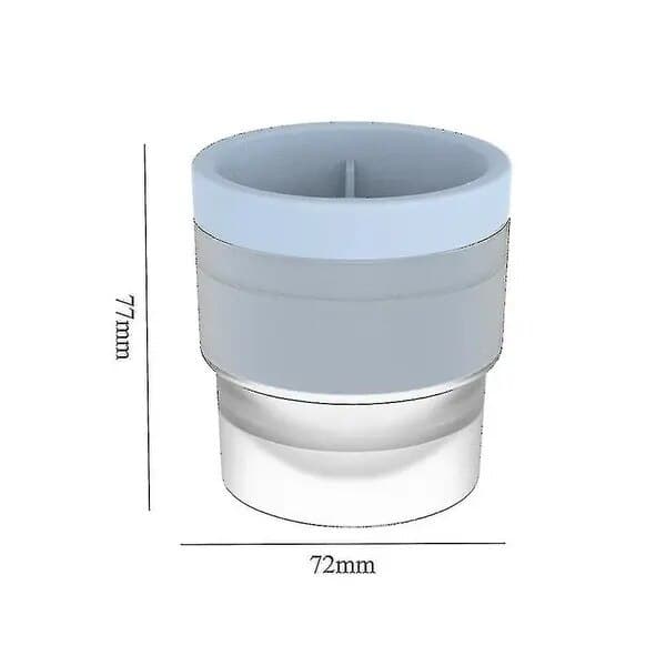 Silikone sfærisk isform, 2 stk., blå, diameter 6 cm
