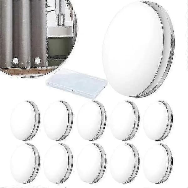 Magnetiska duschdraperivikter, gummerade, plast, vit