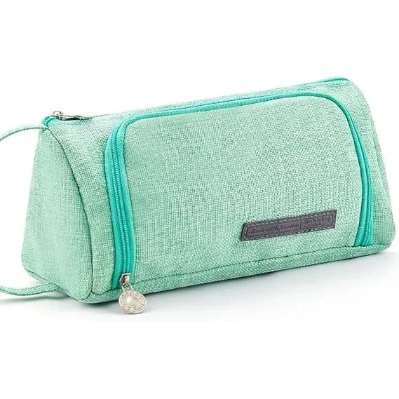 Multifunktionelt penalhus med stor kapacitet, polyester, sort, 22x10x5cm