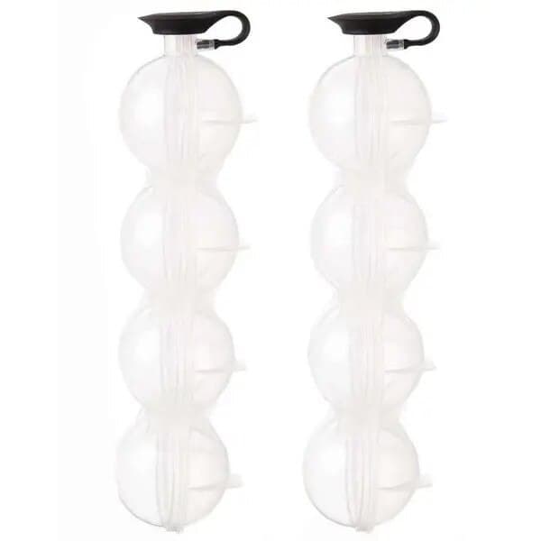 Silikoneform til 4 store iskugler, transparent
