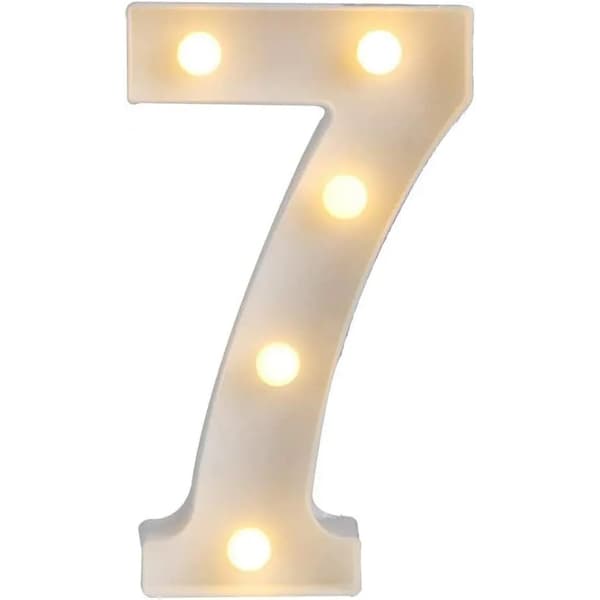 LED-bokstavslampa, varmvit, 24x22x5,5cm, set med 26 bokstäver och siffror