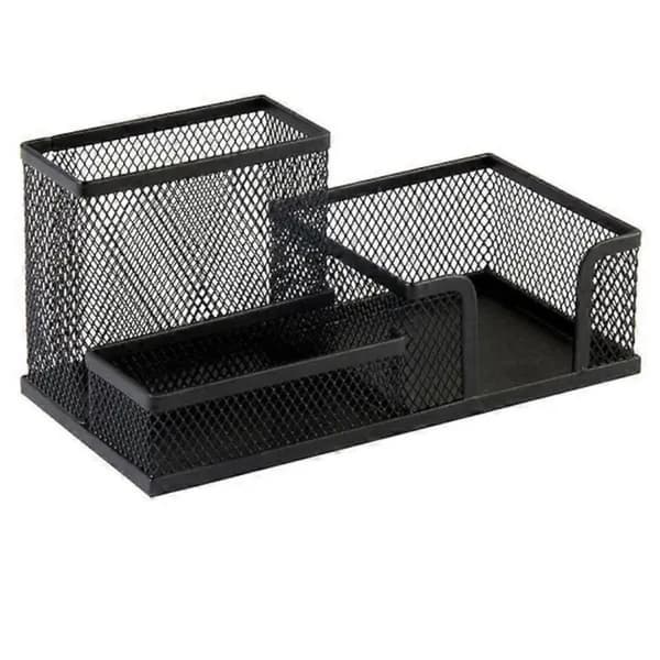 Multifunktionel skrivebordsstander i metal, sort, 20x10x10cm
