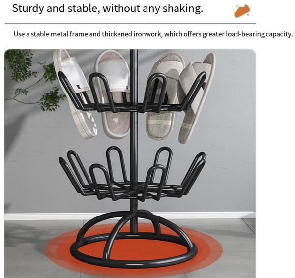 Skoväggställ för balkong/hem, tre våningar, vit