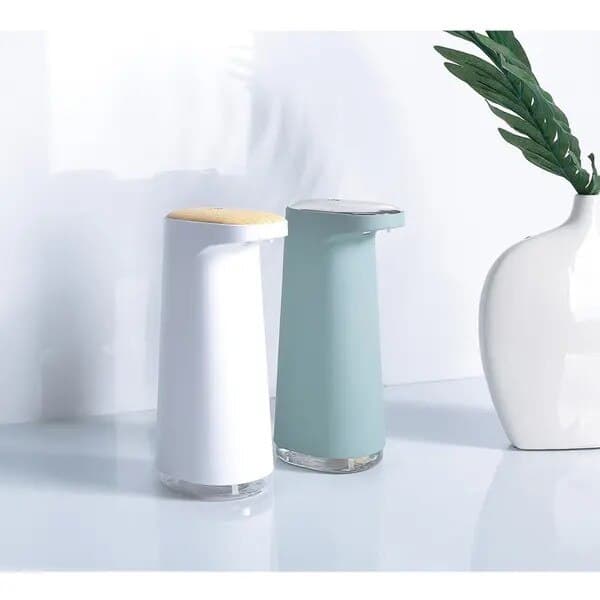 Grön skumtvåldispenser, sensor, beröringsfri, 100x79x210mm