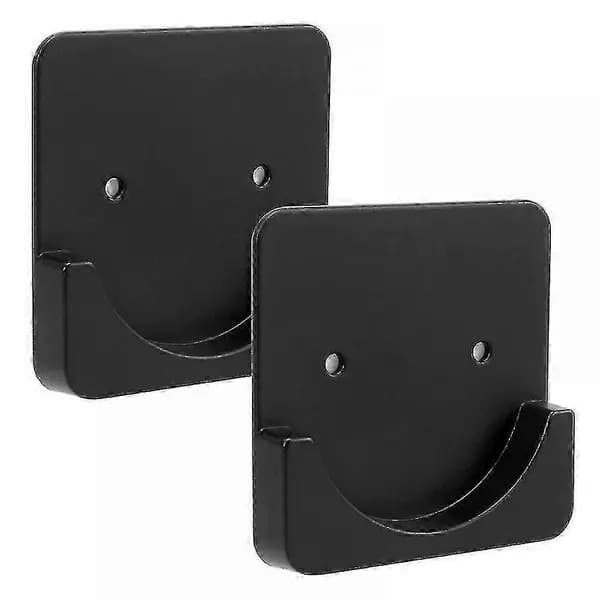 Selvklæbende bruseforhængsstangholder, ABS, sort, 8 x 8 cm, sæt med 2, til stænger op til 6 cm