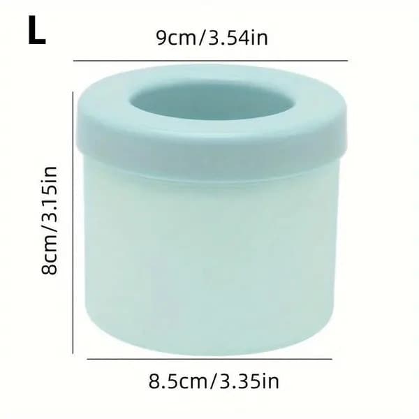 Silikoneisform, cylindrisk, silikone+ABS, 60 terninger, blå, 9 x 8 x 8,5 cm