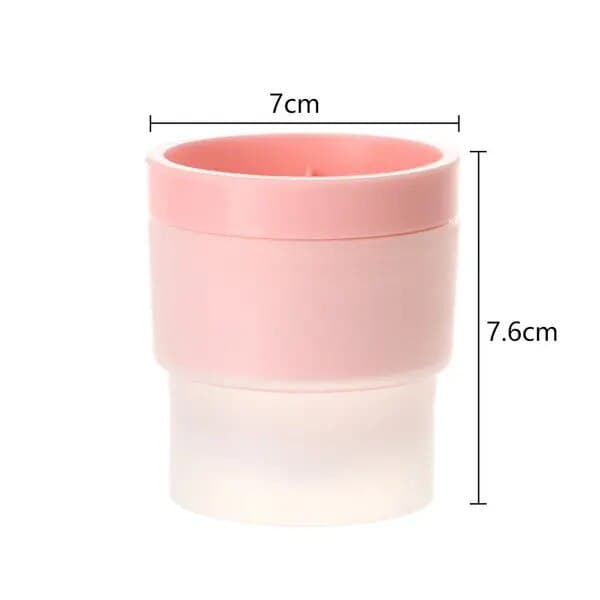 Set med 2 isbitsformar i silikon, rosa, blå och vit, 6 cm