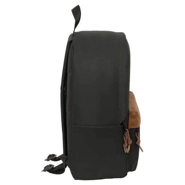 Ryggsäck 40 cm, laptopfack, framficka, svart