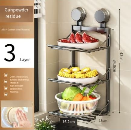 Imukuppi, monikerroksinen, poraamaton ruoanvalmistusteline, harmaa